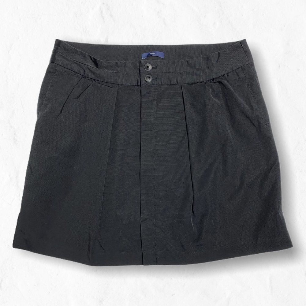 Gap Button Front Black Pleated Mini Skirt 8